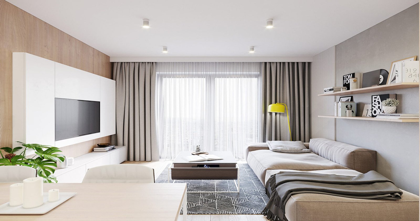 Luxurious residential living room designed by Homezed Interior in Galaxy Blue Sapphire Plaza